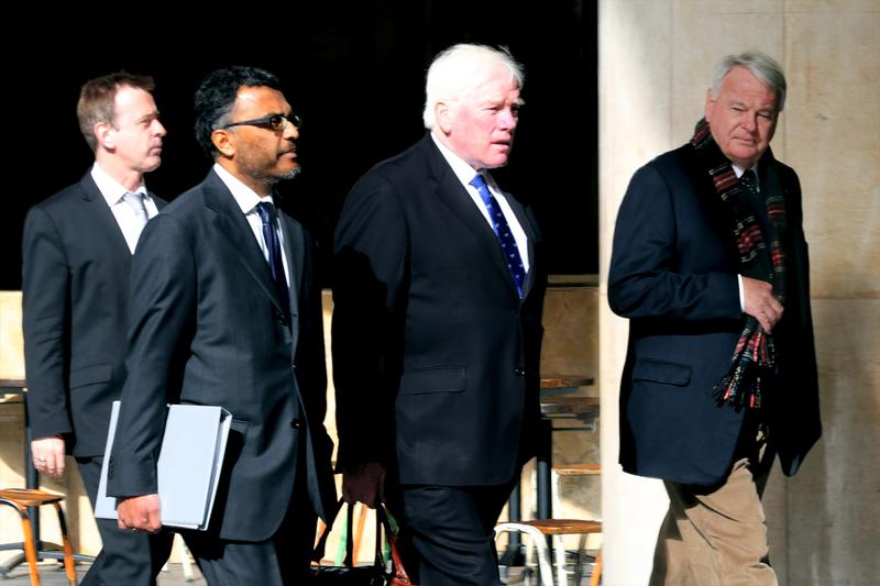 Former University of New England (UNE) chancellor John Cassidy (right) walking into the Independent Commission Against Corruption (ICAC) with Senior Council Murugan Thangaraj (2nd left) and Council Eric Oats (3rd left). Sydney, Monday, July. 21, 2014. Cassidy is accused of engaging in misconduct by tipping off a business partner about the sale of a UNE-owned property. Former University of New England (UNE) chancellor John Cassidy (right) walking into the Independent Commission Against Corruption (ICAC) with Senior Council Murugan Thangaraj (2nd left) and Council Eric Oats (3rd left). Sydney, Monday, July. 21, 2014. Cassidy is accused of engaging in misconduct by tipping off a business partner about the sale of a UNE-owned property.