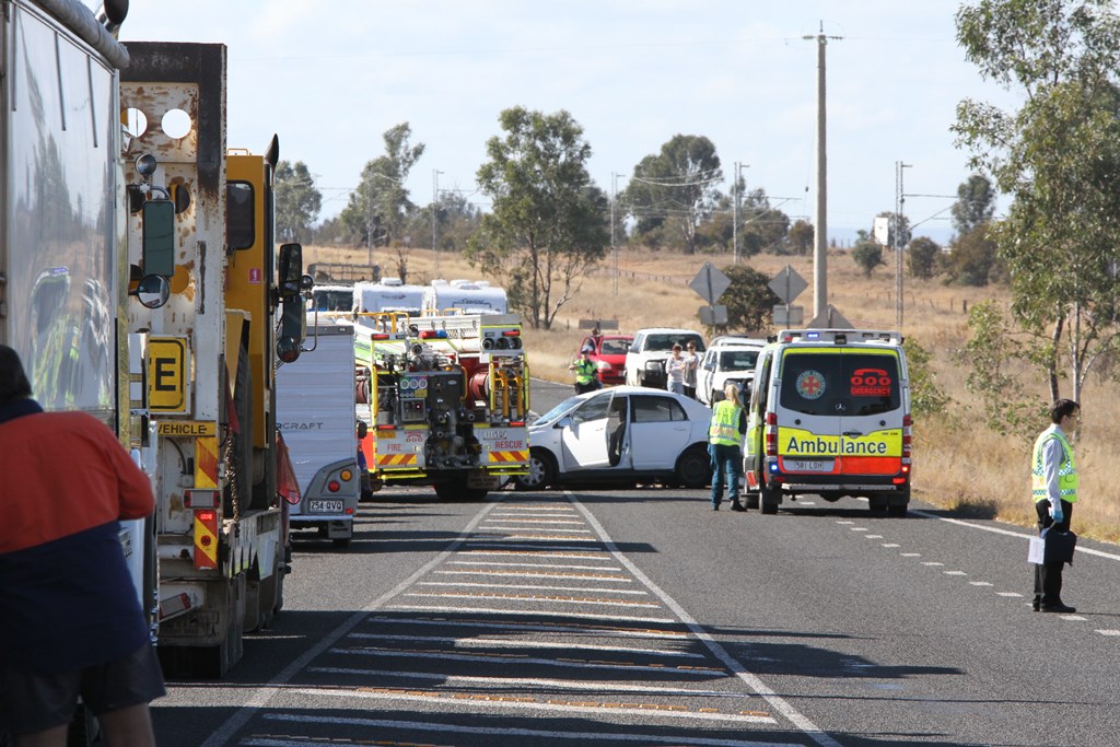 Scene of fatal crash at Yamala on the Capricorn Highway, 20kms east of Emerald. Scene of fatal crash at Yamala on the Capricorn Highway, 20kms east of Emerald.