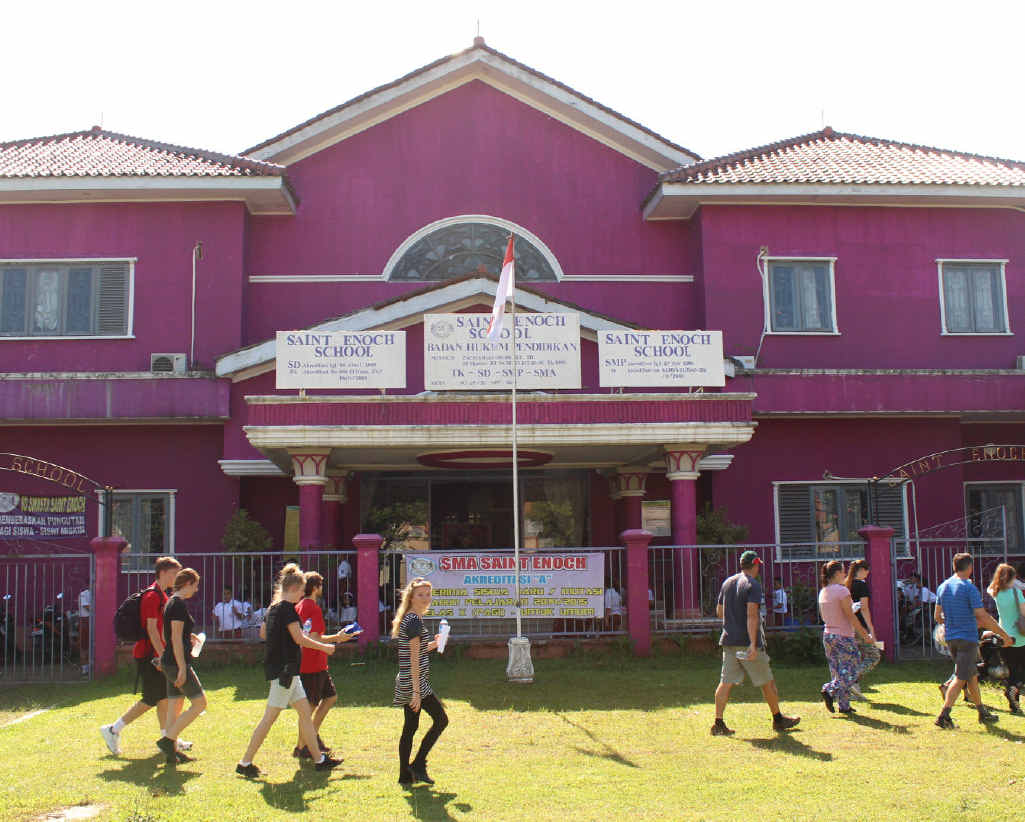 St Andrew’s Christian School students at an orphanage in Jakarta. St Andrew’s Christian School students at an orphanage in Jakarta.