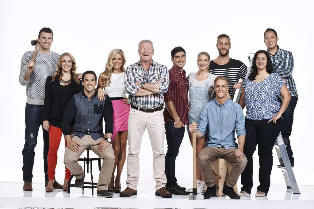 The Block Glasshouse teams pictured with host Scott Cam. The Block Glasshouse teams pictured with host Scott Cam.