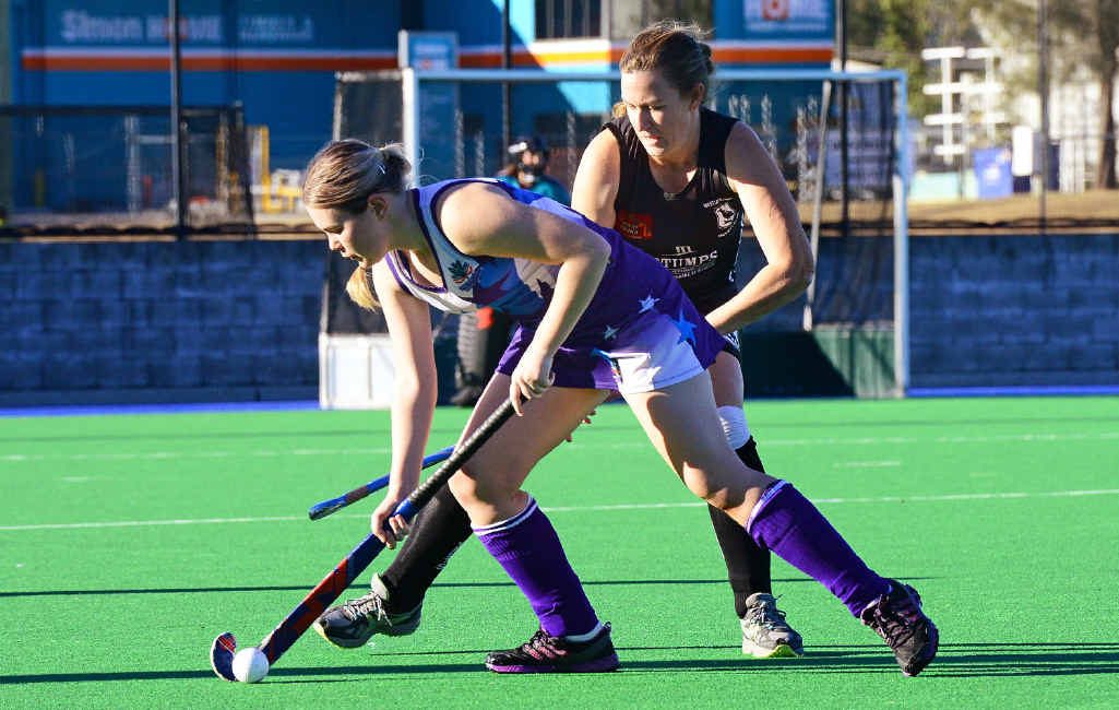 VITAL GAMES: A Thistles player controls the play during a recent A-grade match against Wests at the Ipswich Hockey Complex. VITAL GAMES: A Thistles player controls the play during a recent A-grade match against Wests at the Ipswich Hockey Complex.
