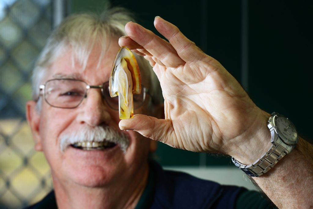 ROCK SOLID: Ipswich Lapidary Club treasurer Brian Parker encourages people to visit the annual Ipswich Gem Show. ROCK SOLID: Ipswich Lapidary Club treasurer Brian Parker encourages people to visit the annual Ipswich Gem Show.