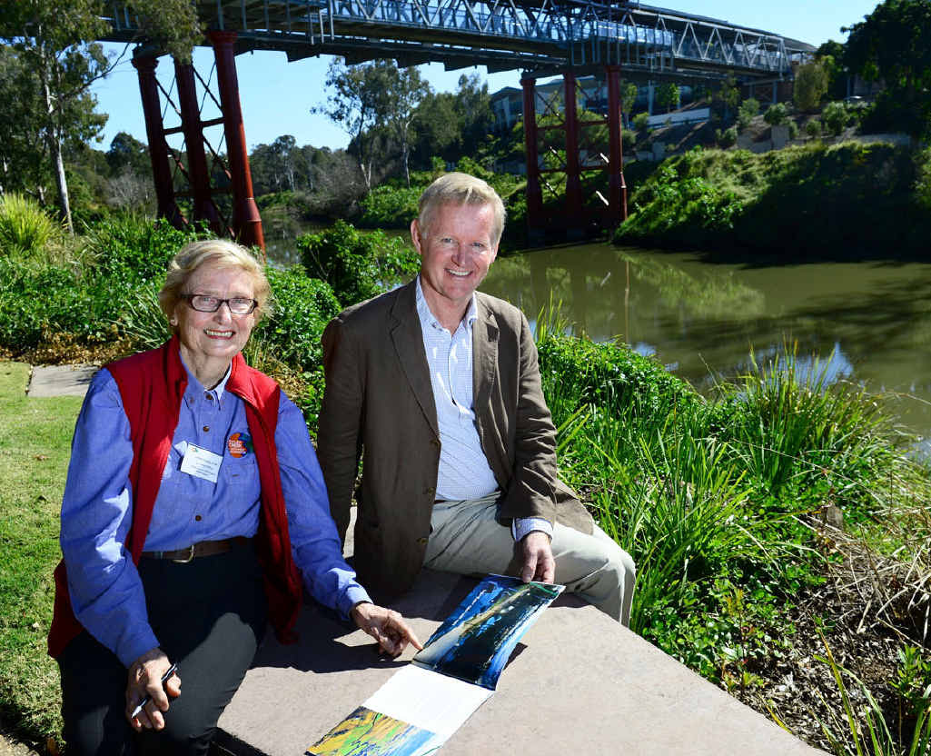 TEAM EFFORT: Anne Clarke and Dr Nick Schofield launch the Oxley Creek and Bremer River Twinning Project. TEAM EFFORT: Anne Clarke and Dr Nick Schofield launch the Oxley Creek and Bremer River Twinning Project.