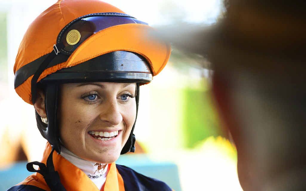 SATISFYING ACHIEVEMENT: Ipswich apprentice jockey of the year Cassandra Schmidt looks pleased with her winning effort aboard Cut Up at Ipswich racetrack last Friday. SATISFYING ACHIEVEMENT: Ipswich apprentice jockey of the year Cassandra Schmidt looks pleased with her winning effort aboard Cut Up at Ipswich racetrack last Friday.