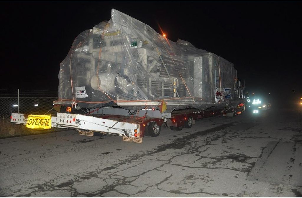 A truck towing a wide load consisting of a tunnel boring machine platform was stopped as part of Operation Arrow 6. Photo Contributed A truck towing a wide load consisting of a tunnel boring machine platform was stopped as part of Operation Arrow 6. Photo Contributed