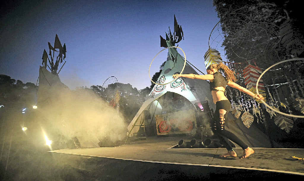 The Tipi Forest offered punters a break from more traditional bands and busking artists at the festival. The Tipi Forest offered punters a break from more traditional bands and busking artists at the festival.