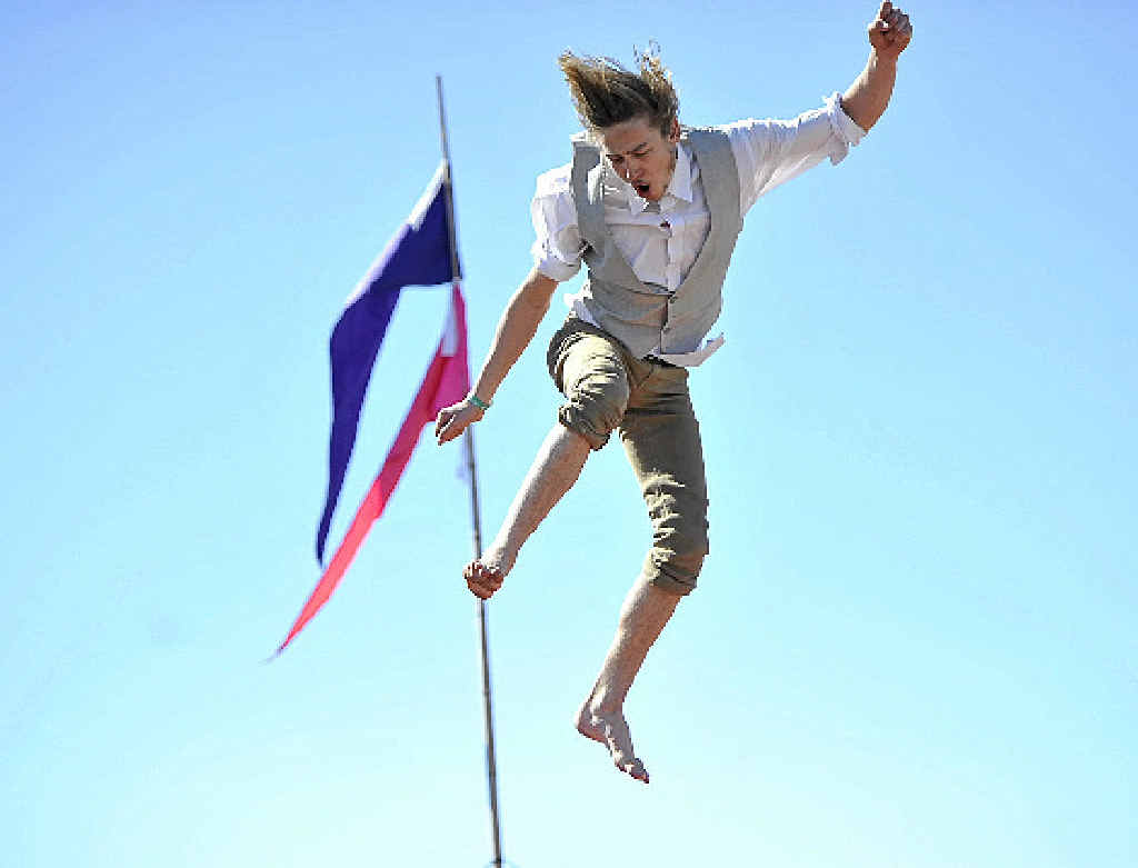 Not only was there music on display, but acrobatics as well at Splendour in the Grass.