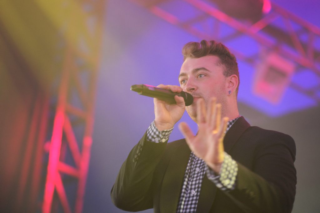 Sam Smith performing at Splendour in the Grass, Sunday 27 July 2014. Sam Smith performing at Splendour in the Grass, Sunday 27 July 2014.
