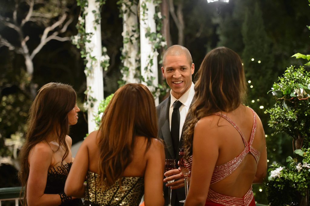 The Bachelor Blake Garvey speaking to some of the The Bachelor Blake Garvey speaking to some of the