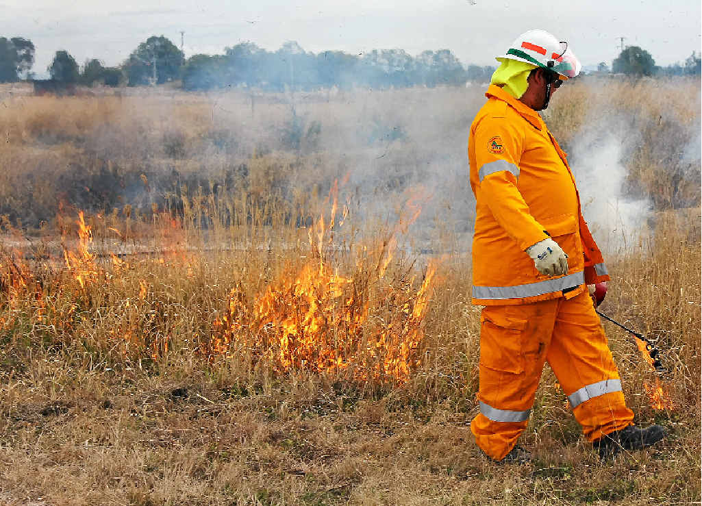 BURN OFF: Prenzlau Rural Fire Brigade member Cade Taylor conducts a hazard reduction burn during Exercise Valley Force at the weekend. BURN OFF: Prenzlau Rural Fire Brigade member Cade Taylor conducts a hazard reduction burn during Exercise Valley Force at the weekend.