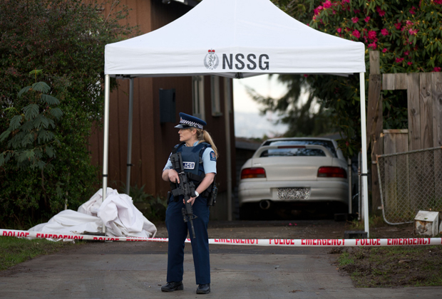 Armed Police guard the scene where Connor Morris the boyfriend of Millie Elder-Holmes was fatally attacked. Armed Police guard the scene where Connor Morris the boyfriend of Millie Elder-Holmes was fatally attacked.