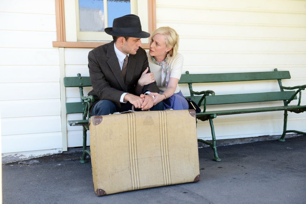 Ben Winspear and Marta Dusseldorp in a scene from the TV series A Place to Call Home. Supplied by Channel 7. Ben Winspear and Marta Dusseldorp in a scene from the TV series A Place to Call Home. Supplied by Channel 7.