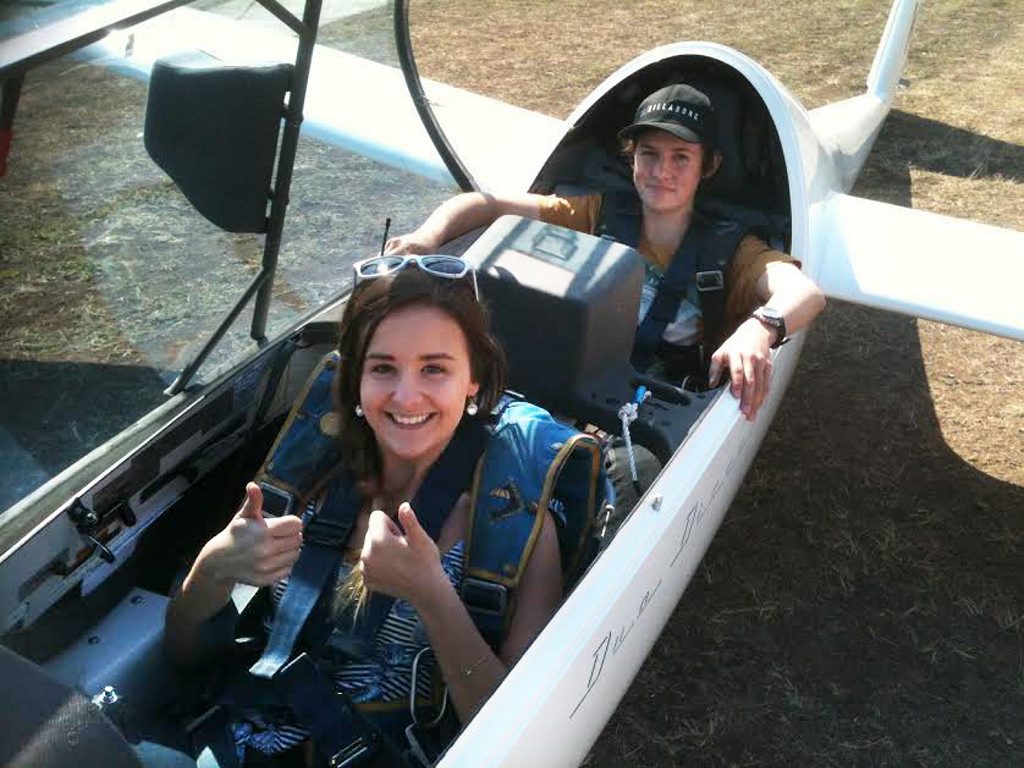 The Queensland Times journalist Anna Hartley hits the skies in a glider. Photo: Contributed The Queensland Times journalist Anna Hartley hits the skies in a glider. Photo: Contributed