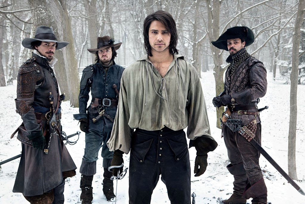Santiago Cabrera, Tom Burke, Luke Pasqualino and Howard Charles star in the TV series The Musketeers. Santiago Cabrera, Tom Burke, Luke Pasqualino and Howard Charles star in the TV series The Musketeers.