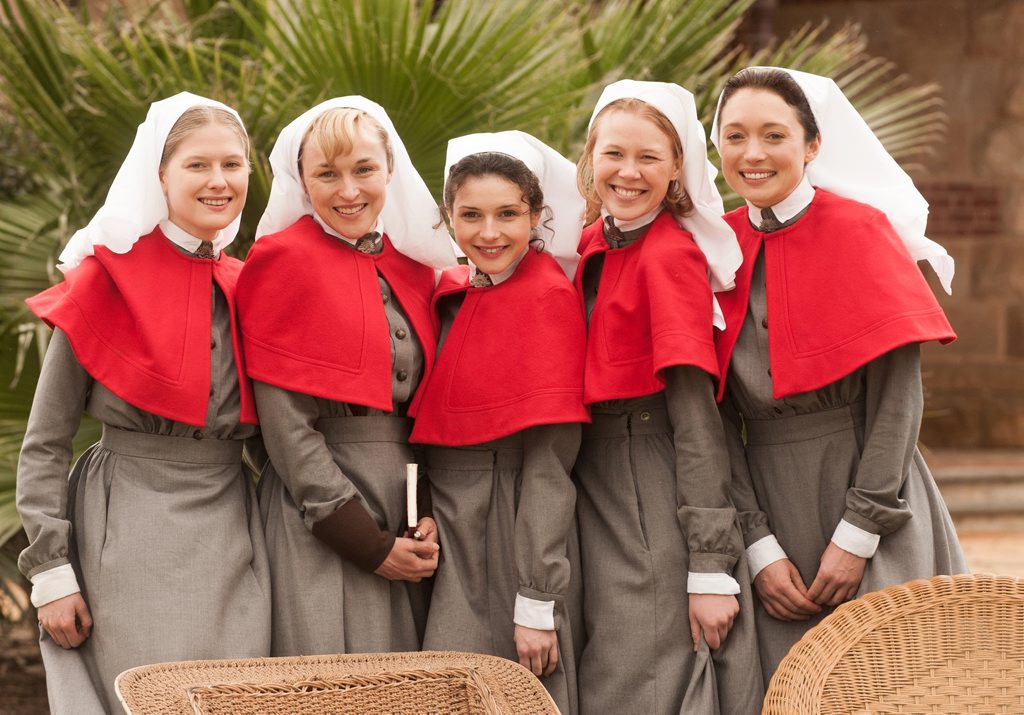 Laura Brent, Caroline Craig, Georgia Flood, Anna McGahan and Antonia Prebble in Anzac Girls. Laura Brent, Caroline Craig, Georgia Flood, Anna McGahan and Antonia Prebble in Anzac Girls.