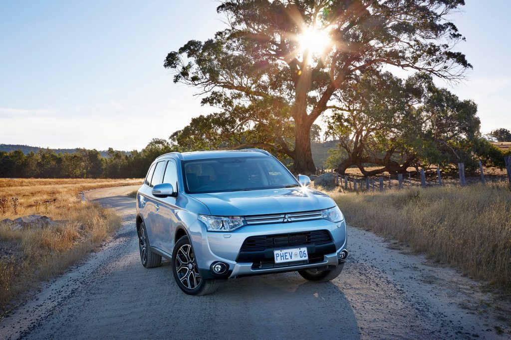 The Mitsubishi Outlander PHEV. The Mitsubishi Outlander PHEV.