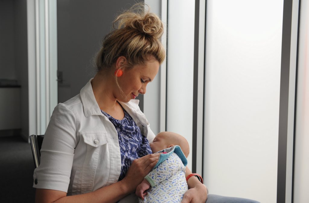 Mrs Sotik Sanderson with baby Isaiah. Mrs Sanderson has breast fed all of her children. Mrs Sotik Sanderson with baby Isaiah. Mrs Sanderson has breast fed all of her children.