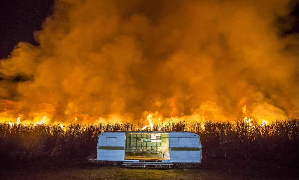 DISAPPOINTING QUALITY: Cane burns on Alan Lawrence’s property behind Eric Lyon’s caravan. DISAPPOINTING QUALITY: Cane burns on Alan Lawrence’s property behind Eric Lyon’s caravan.