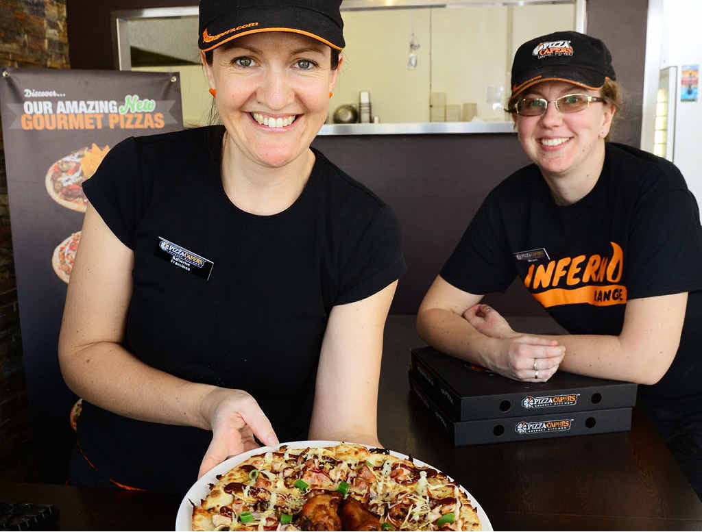 PICK OF THE PIZZAS: Pizza Capers North Ipswich was voted the best pizza in town. Pictured: Franchisee Katherine McNamara (left) and manager Melanie Rose. PICK OF THE PIZZAS: Pizza Capers North Ipswich was voted the best pizza in town. Pictured: Franchisee Katherine McNamara (left) and manager Melanie Rose.