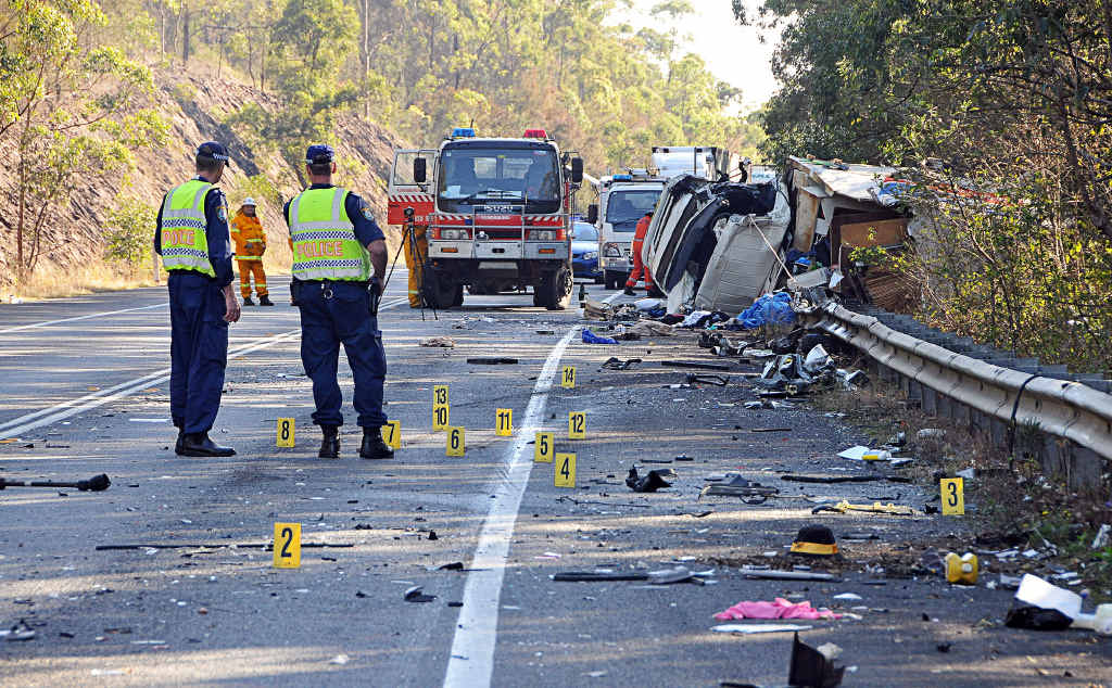 UNDER INVESTIGATION: Fatal crash on the Pacific Highway at Kundabung where two Lismore locals died. UNDER INVESTIGATION: Fatal crash on the Pacific Highway at Kundabung where two Lismore locals died.