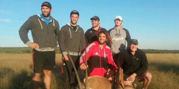 Crusaders rugby players, some of them All Blacks, are in the firing line after photos of them posing with dead big-game animals were condemned on Facebook. Crusaders rugby players, some of them All Blacks, are in the firing line after photos of them posing with dead big-game animals were condemned on Facebook.