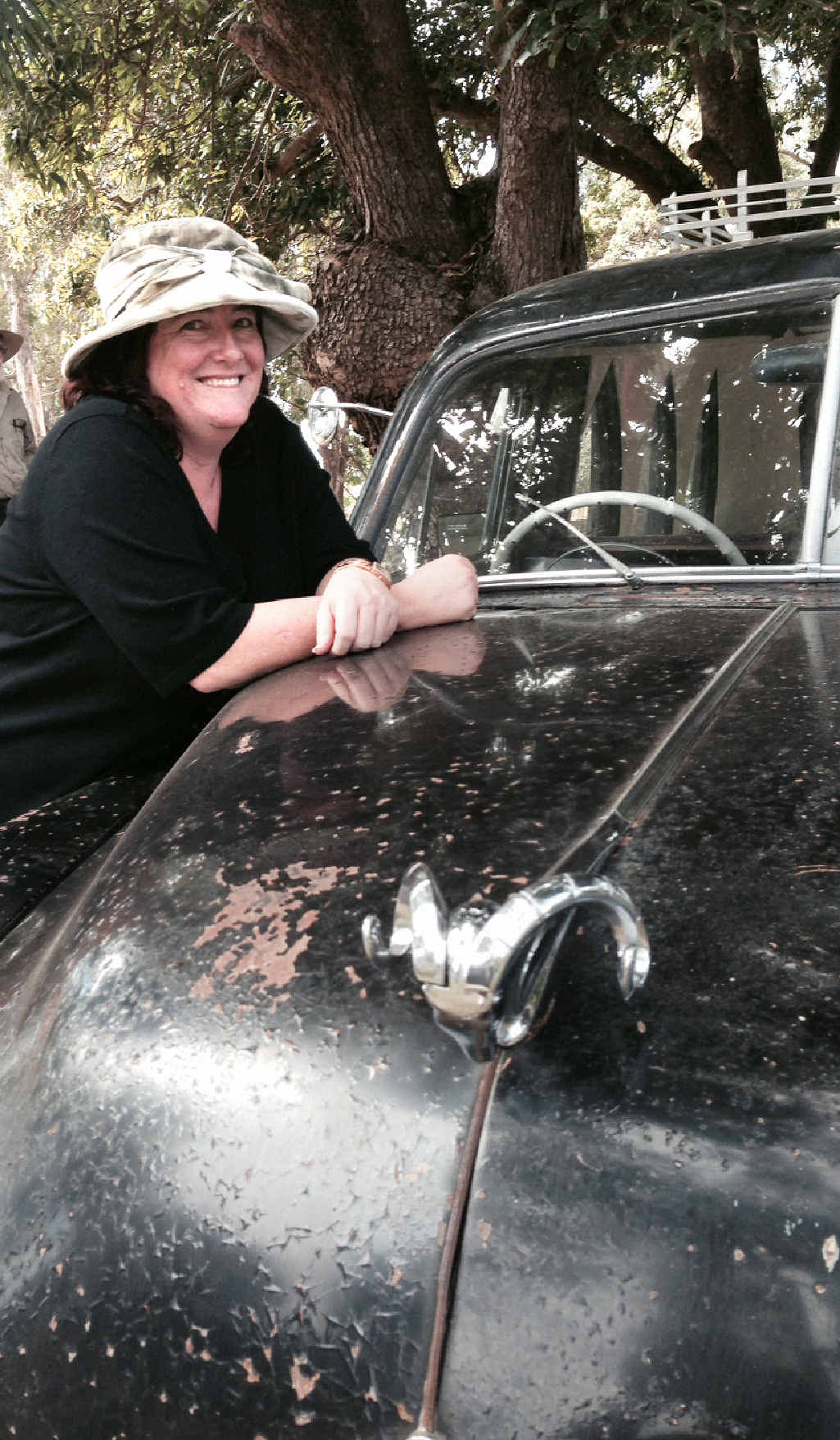 CLASSIC CAR: Deirdre Turner was an instant fan of this 1951 hearse when she found it underneath a house covered in mattresses. It has the original windows including the hand-carved English Gothic windows at the rear and sides. It will make another appearance at Saturday’s Mopars in Mackay all-Chrysler event at the Mackay showgrounds. CLASSIC CAR: Deirdre Turner was an instant fan of this 1951 hearse when she found it underneath a house covered in mattresses. It has the original windows including the hand-carved English Gothic windows at the rear and sides. It will make another appearance at Saturday’s Mopars in Mackay all-Chrysler event at the Mackay showgrounds.