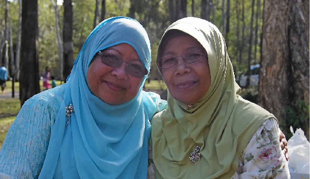 Rosita A. Rahman and Zainoon Tahir at the Eid gathering. Rosita A. Rahman and Zainoon Tahir at the Eid gathering.