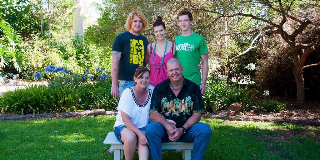 FAMILY PHOTO: Adam Hatch with sister Letitia Commerford,brother Corey Hatch and parents Tracey and Warren. FAMILY PHOTO: Adam Hatch with sister Letitia Commerford,brother Corey Hatch and parents Tracey and Warren.