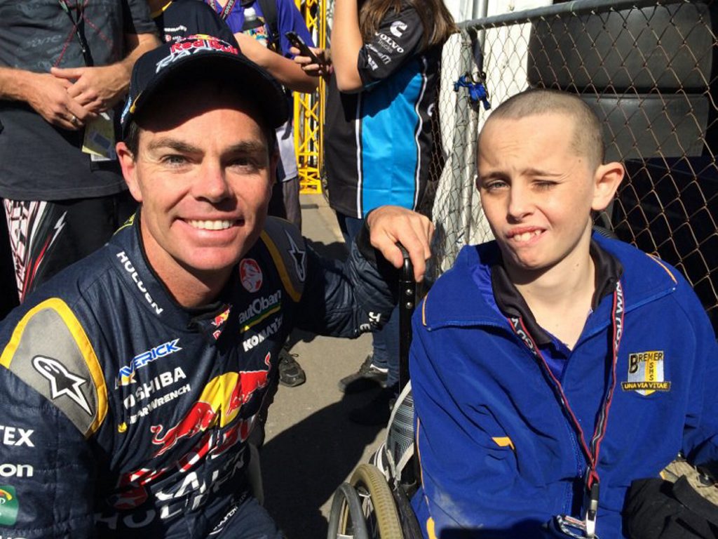 WHAT A CHAMP: Marcus Brown had the opportunity of a lifetime when he met Craig Lowndes. WHAT A CHAMP: Marcus Brown had the opportunity of a lifetime when he met Craig Lowndes.