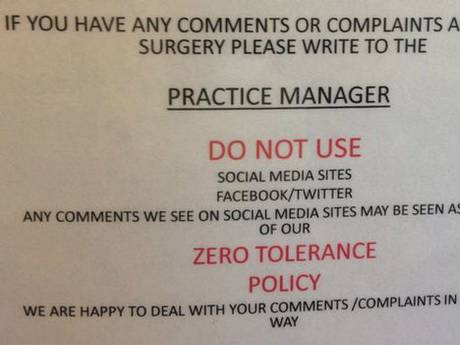 The sign that earned a GP's practice a merciless mocking online The sign that earned a GP's practice a merciless mocking online