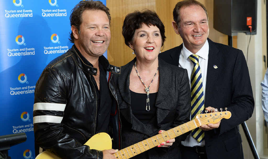 KICKING UP THEIR HEELS: Troy Cassar-Daley (left), Tourism and Major Events Minister Jan Stuckey and Ipswich Mayor Paul Pisasale were delighted yesterday. KICKING UP THEIR HEELS: Troy Cassar-Daley (left), Tourism and Major Events Minister Jan Stuckey and Ipswich Mayor Paul Pisasale were delighted yesterday.
