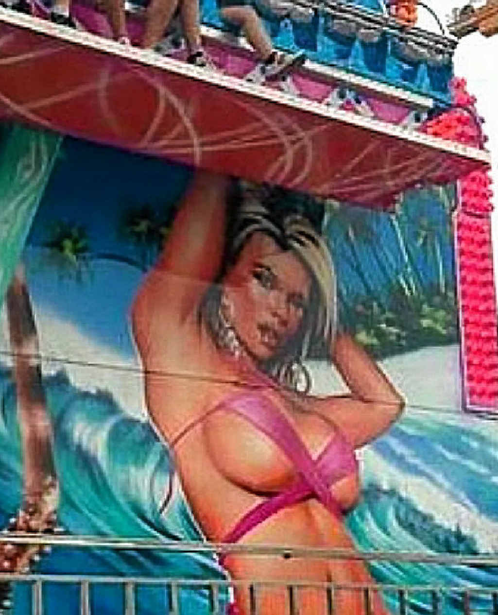 OFFENSIVE: This image has been covered after complaints from a Christian lobby group. OFFENSIVE: This image has been covered after complaints from a Christian lobby group.