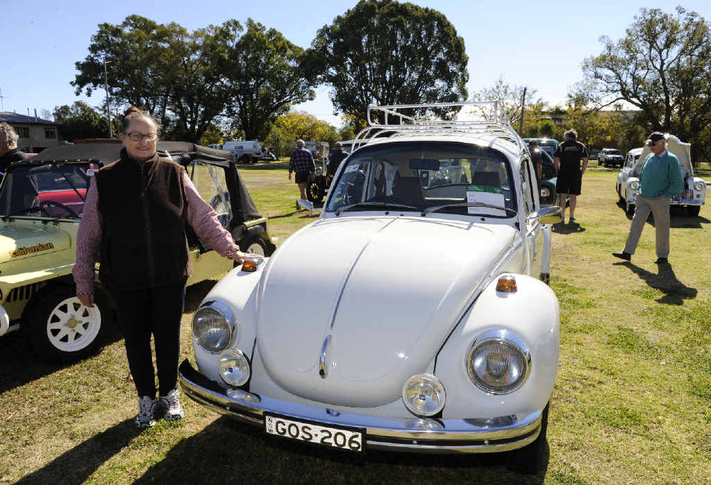Judy Andrews with her original 1973 Super Bug Volkswagen Beetle. Judy Andrews with her original 1973 Super Bug Volkswagen Beetle.