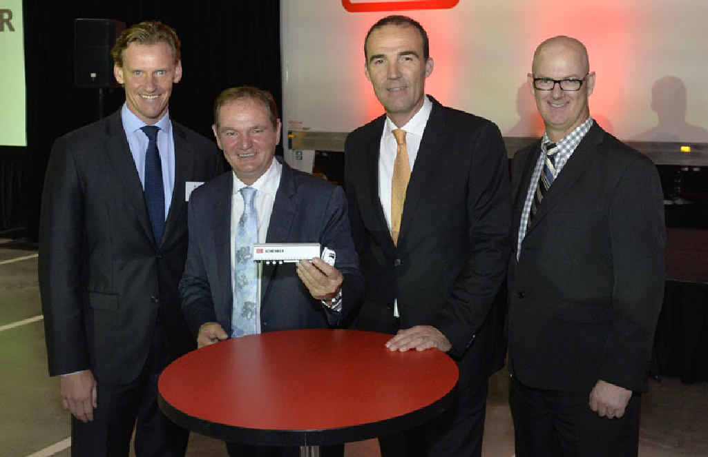 JOINT EFFORT: DB Schenker chief executive Asia Pacific Jochen Thewes, Ipswich Mayor Paul Pisasale, DB Schenker chief executive Ron Koehler and Queensland regional operations manager for DB Schenker, Kip Sandercock. JOINT EFFORT: DB Schenker chief executive Asia Pacific Jochen Thewes, Ipswich Mayor Paul Pisasale, DB Schenker chief executive Ron Koehler and Queensland regional operations manager for DB Schenker, Kip Sandercock.