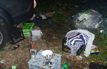 An image from the Byron Shire Council website showing rubbish scattered around the camping site of three Sydney tourists prosecuted by the council. An image from the Byron Shire Council website showing rubbish scattered around the camping site of three Sydney tourists prosecuted by the council.