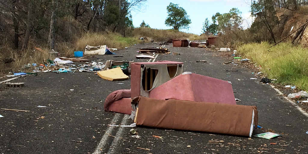 NO RESPECT: Ipswich City Council is cracking down on illegal dumping across the city, such as this mess at Redbank Plains. NO RESPECT: Ipswich City Council is cracking down on illegal dumping across the city, such as this mess at Redbank Plains.