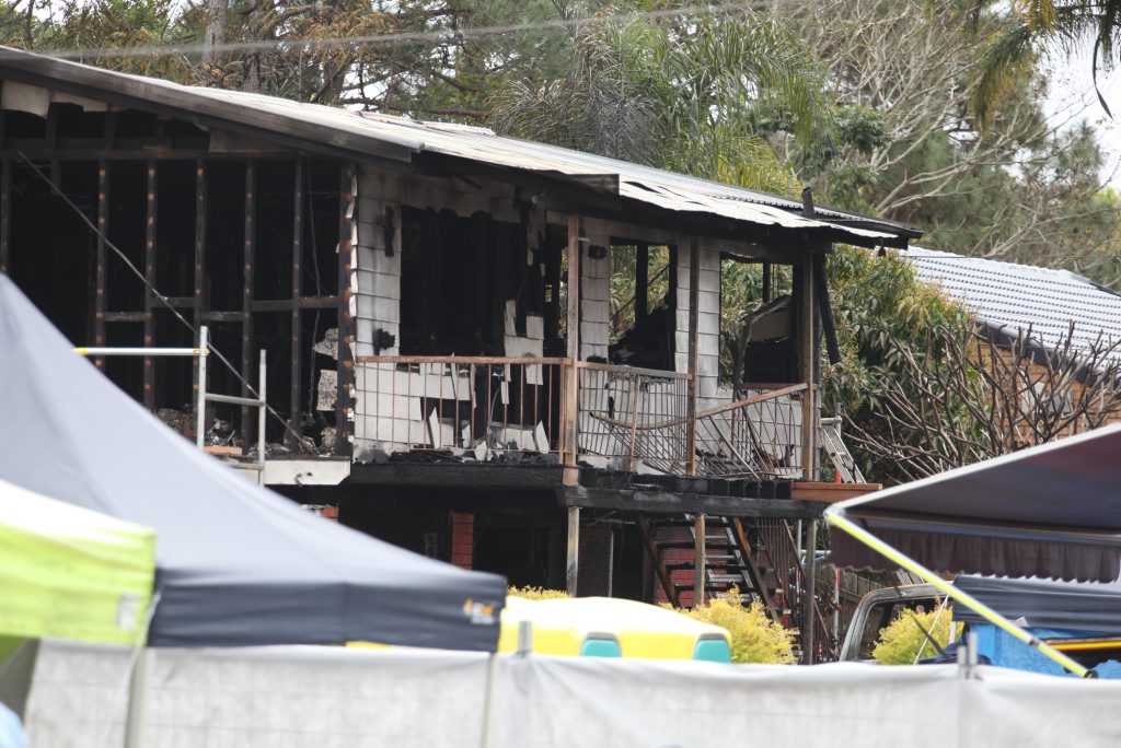 The scene of the house fire at Slacks Creek. The scene of the house fire at Slacks Creek.