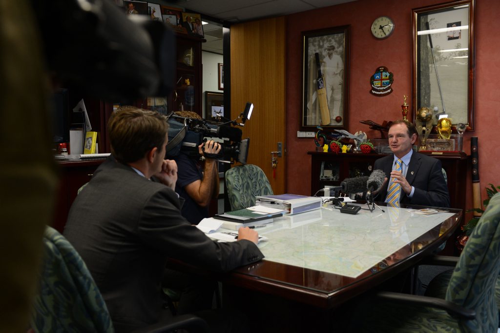 WHAT'S YOUR STORY: Ipswich mayor Paul Pisasale has been grilled by journalists from throughout Australia over the past few months. WHAT'S YOUR STORY: Ipswich mayor Paul Pisasale has been grilled by journalists from throughout Australia over the past few months.