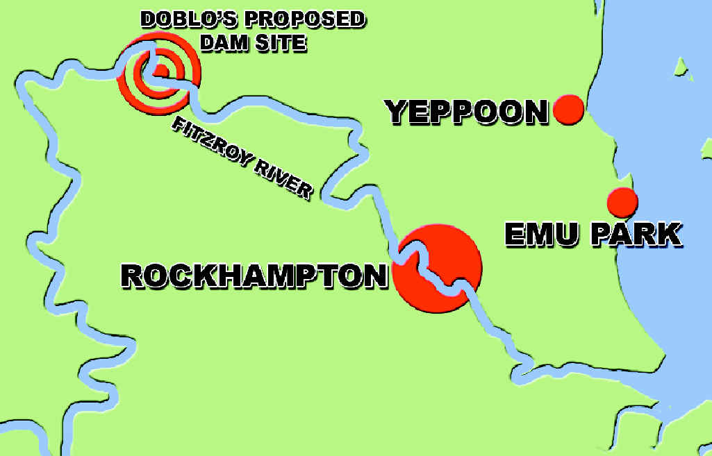 The site of the proposed Fitzroy Gap dam, which sits 140km from the mouth of the river.