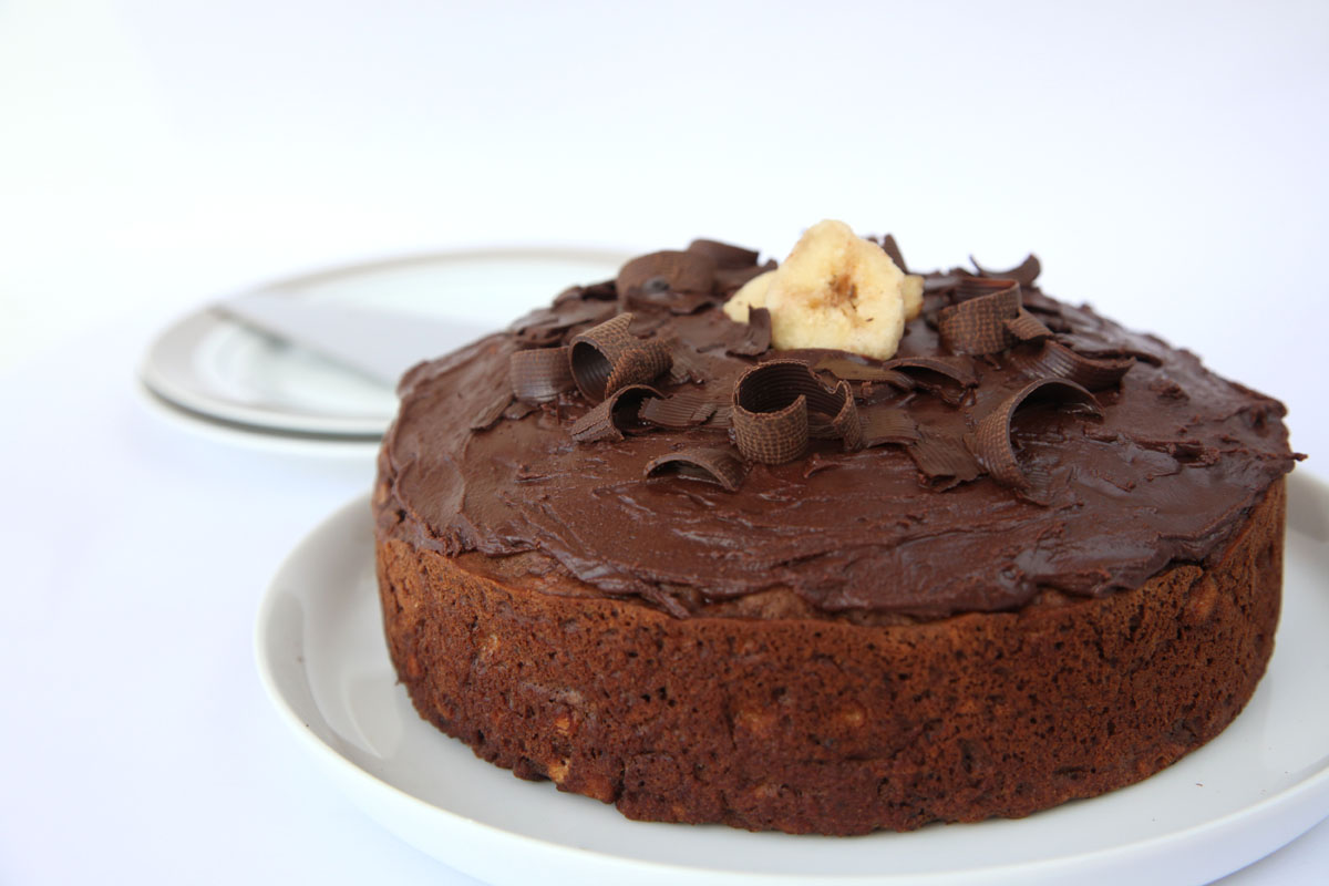 Annette Sym's delicious chocolate banana cake. Annette Sym's delicious chocolate banana cake.