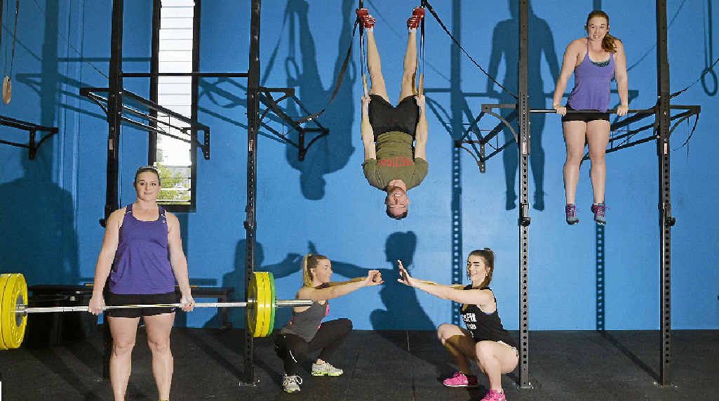 TRAINING: Lauren Kruger, Lydia Olsen, Jackson William, Rachelle McCarroll and Jess Woodford will be taking part in the crossfit Battle in the Switch 2014 this weekend. TRAINING: Lauren Kruger, Lydia Olsen, Jackson William, Rachelle McCarroll and Jess Woodford will be taking part in the crossfit Battle in the Switch 2014 this weekend.