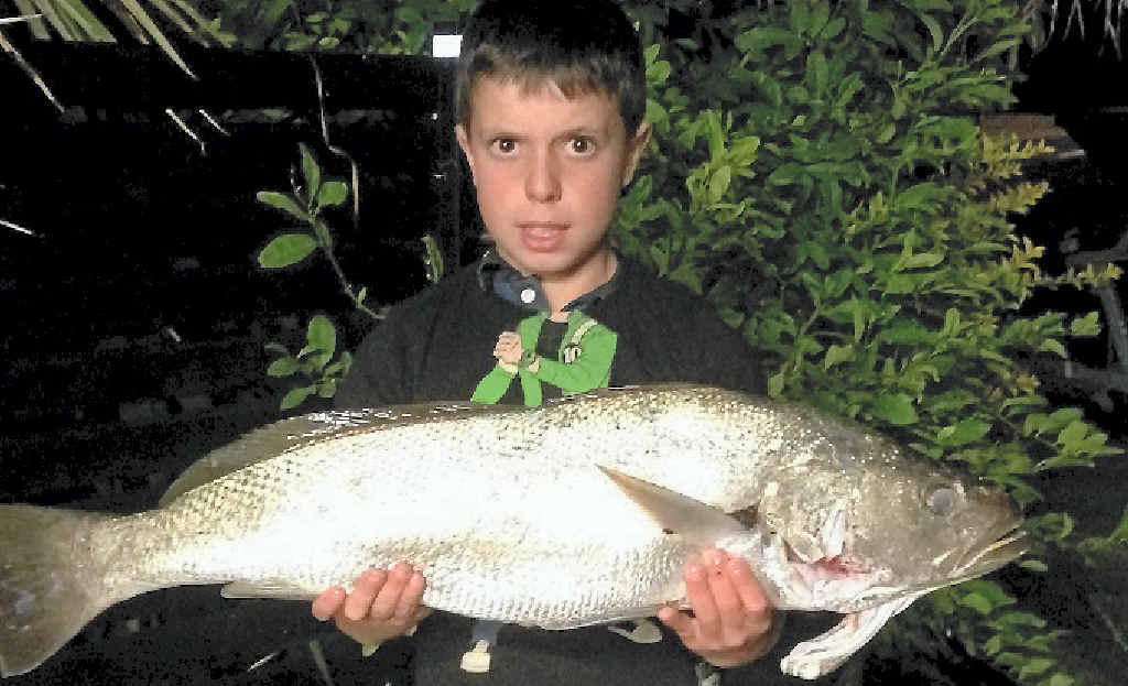 GREAT TAKE: Dylan Price with an excellent black mulloway caught recently. GREAT TAKE: Dylan Price with an excellent black mulloway caught recently.