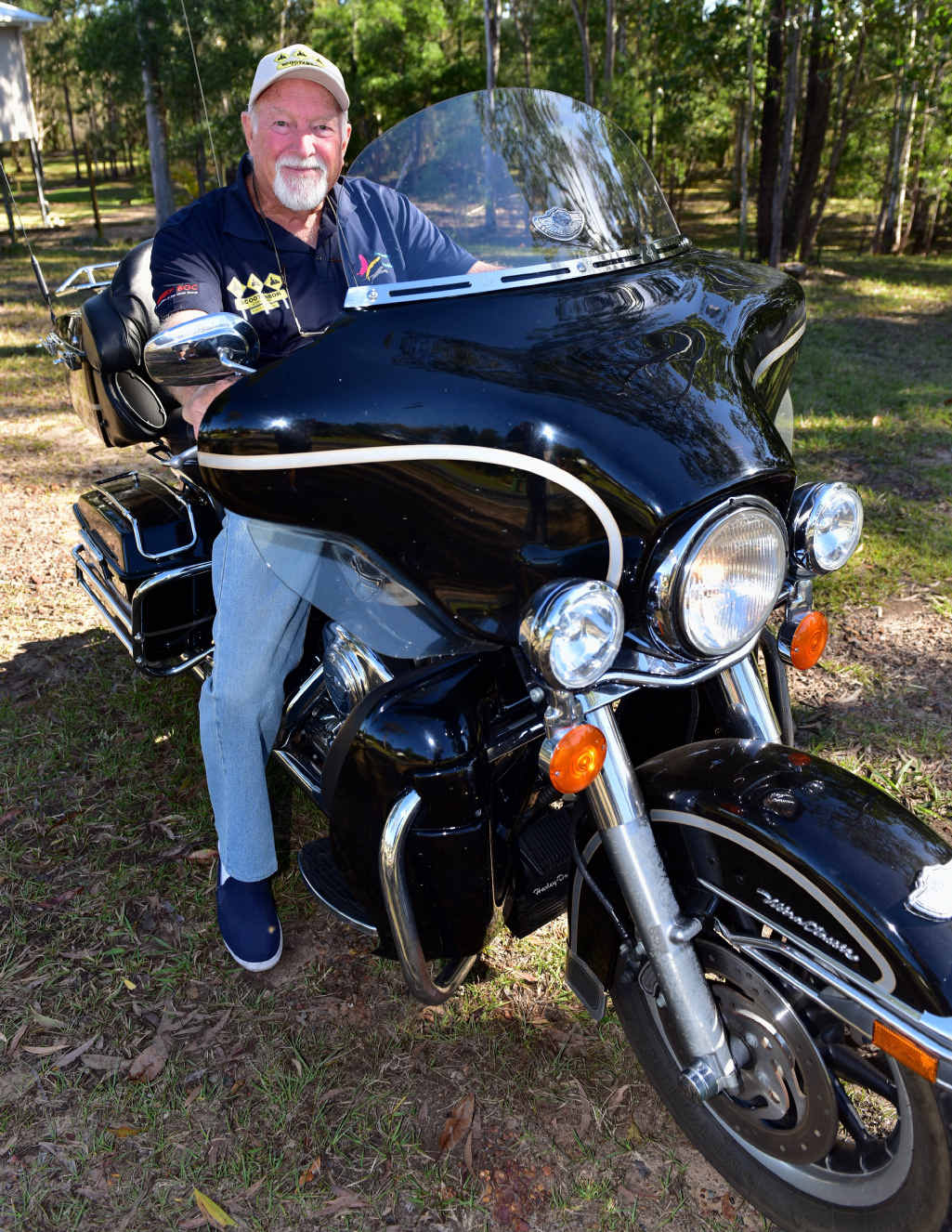 COMEDOWN IN POWER: David Marr of Noosa Banks will swap his Harley-Davidson for a 50cc scooter to ride across the Nullarbor. COMEDOWN IN POWER: David Marr of Noosa Banks will swap his Harley-Davidson for a 50cc scooter to ride across the Nullarbor.