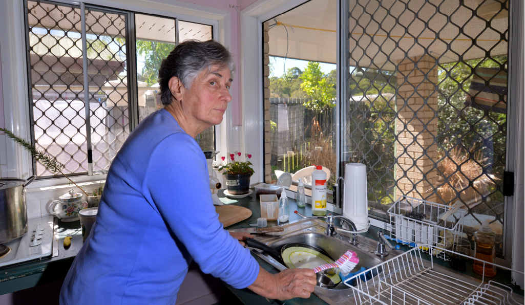 NO RELIEF: Pam Handley, 75, is on the point of exhaustion as she struggles to look after her severely disabled children with inadequate assistance from DSQ. NO RELIEF: Pam Handley, 75, is on the point of exhaustion as she struggles to look after her severely disabled children with inadequate assistance from DSQ.