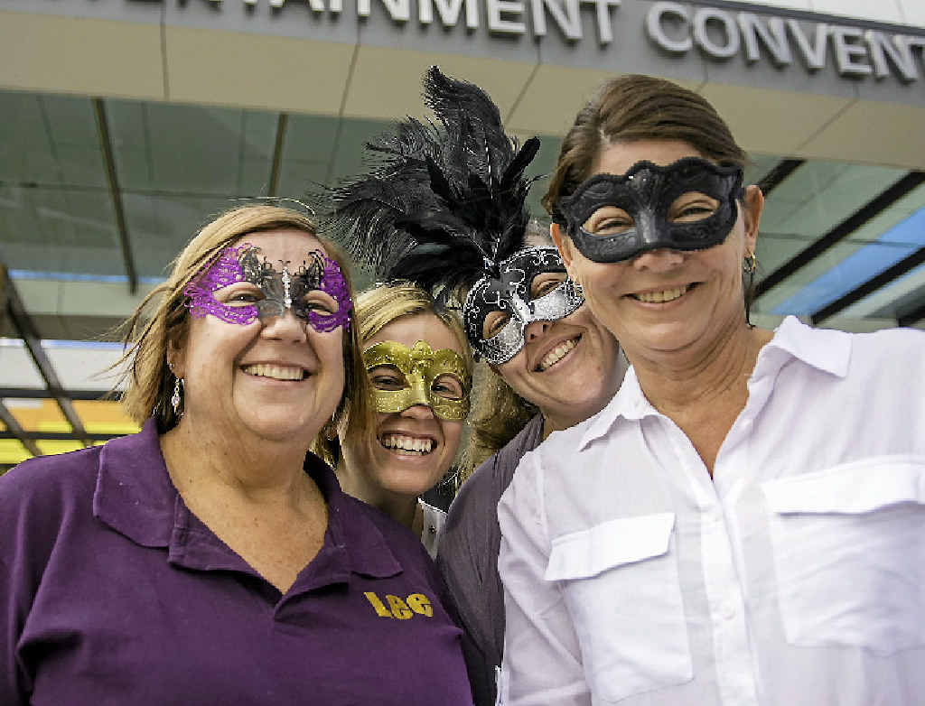 DRESSING UP: Sarah Baldwyn, Lee Balkin, Karen Sweeney and Mandy Wallace are getting ready for the Buy a Bale Masquerade Ball