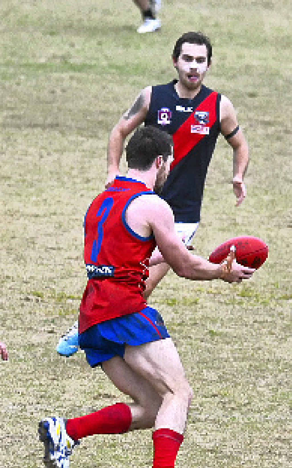 Brendan Iles in possession for Warwick.