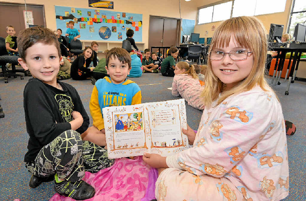 A GOOD READ: Xavier Creevy, Nate Harney and Fiona Peddell, of Childers State School, participated in Book Week. A GOOD READ: Xavier Creevy, Nate Harney and Fiona Peddell, of Childers State School, participated in Book Week.