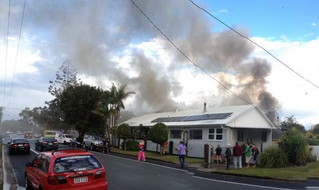 House fire at 56 Taylor Avenue, Golden Beach. Photo: Contributed House fire at 56 Taylor Avenue, Golden Beach. Photo: Contributed