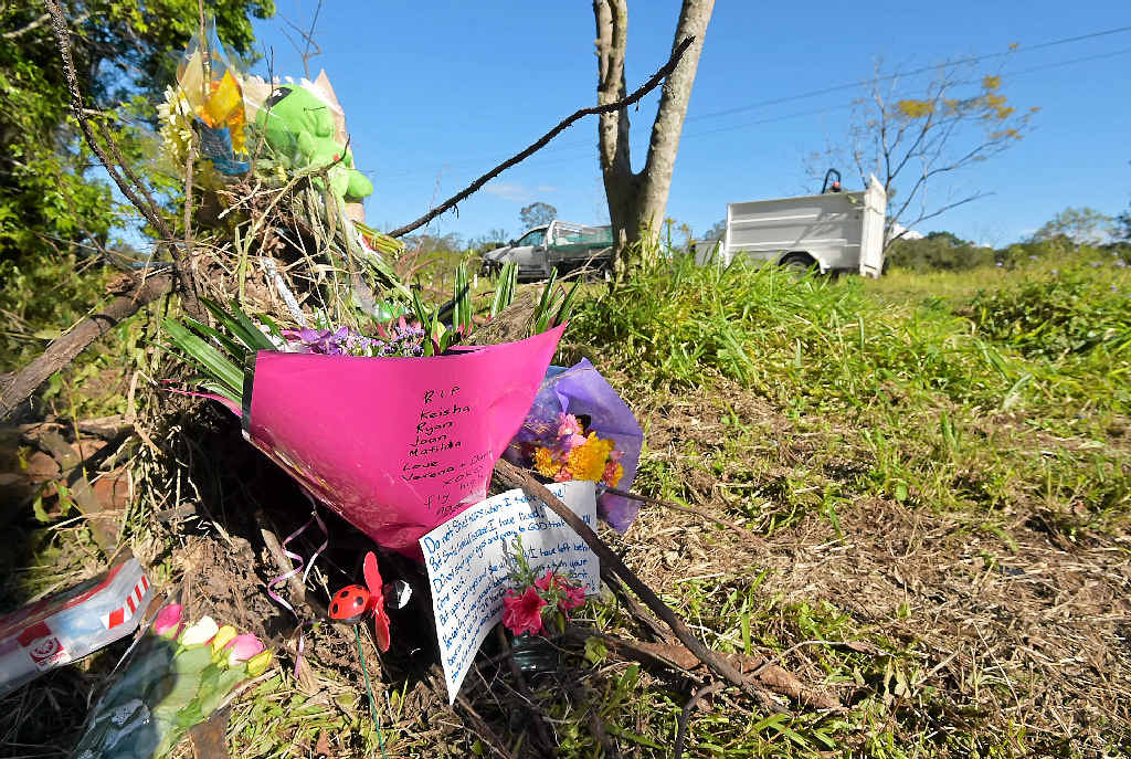 SAD LOSS: Scene of the fatal car crash on the Mooloolah Connection Rd at Glenview where four members of the one family died. SAD LOSS: Scene of the fatal car crash on the Mooloolah Connection Rd at Glenview where four members of the one family died.
