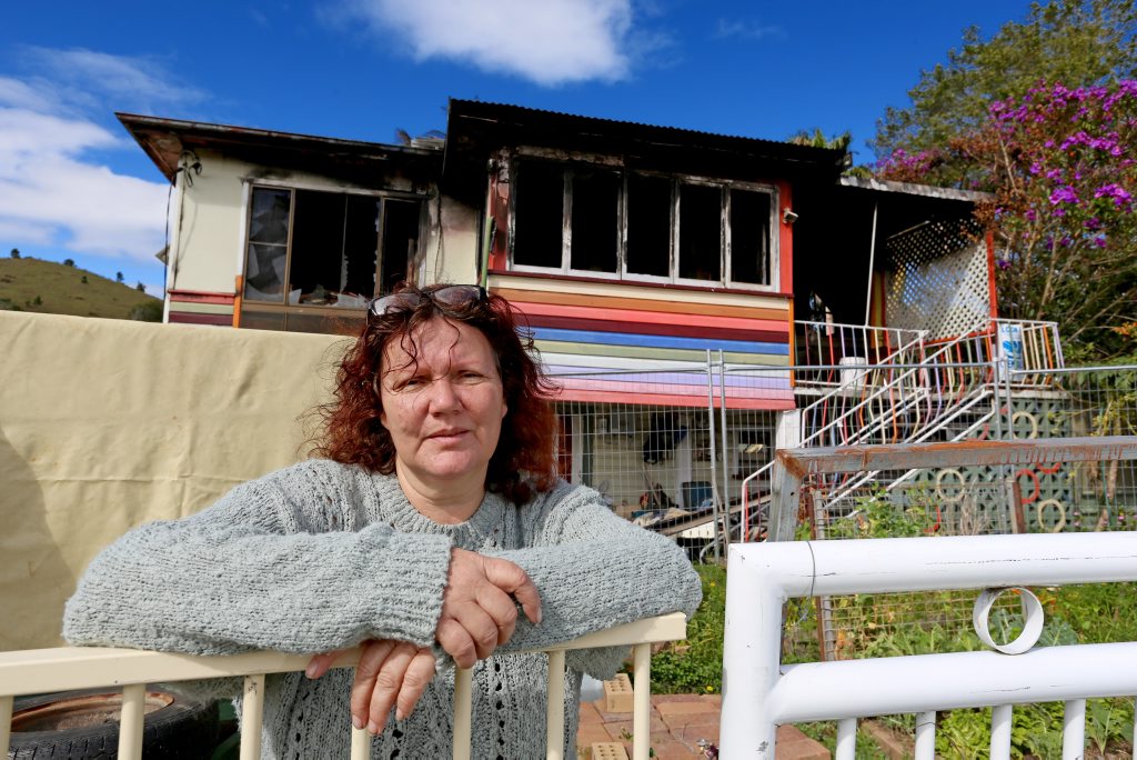 Carol Baggerman is devistated that her house burnt down in Mooball. Photo: Nolan Verheij-Full / Tweed Daily News Carol Baggerman is devistated that her house burnt down in Mooball. Photo: Nolan Verheij-Full / Tweed Daily News